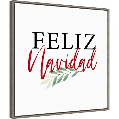 Kirkland's Framed Feliz Navidad Christmas Canvas Art Print In Multi