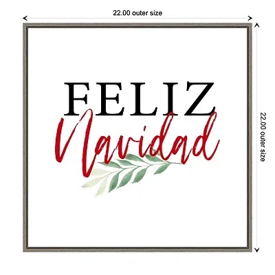Kirkland's Framed Feliz Navidad Christmas Canvas Art Print In Multi