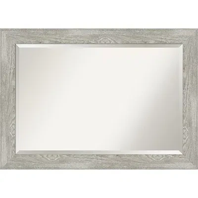 Kirkland's Dove Gray Scoop Frame Beveled Mirror In Gray