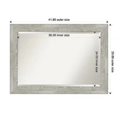 Kirkland's Dove Gray Scoop Frame Beveled Mirror In Gray