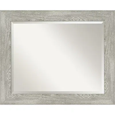 Kirkland's Dove Gray Scoop Frame Beveled Mirror In Gray