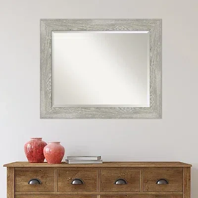 Kirkland's Dove Gray Scoop Frame Beveled Mirror In Gray