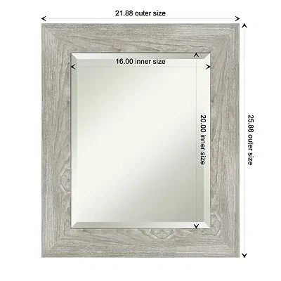 Kirkland's Dove Gray Scoop Frame Beveled Mirror In Gray