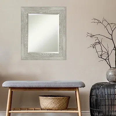 Kirkland's Dove Gray Scoop Frame Beveled Mirror In Gray