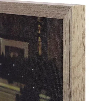 Kirkland's Rockwell Boy Waiting By Fireplace Led Canvas Print In Multi