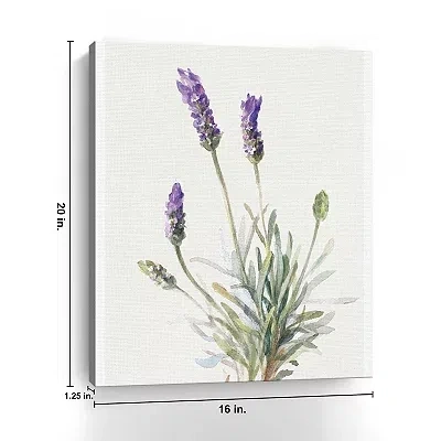 Kirkland's Floursack Lavender Iii Linen Canvas Art Print In Multi