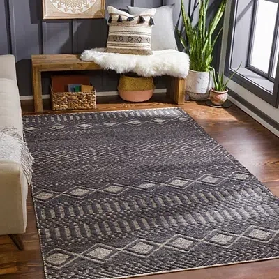 Kirkland's Diamond Jute Area Rug In Black