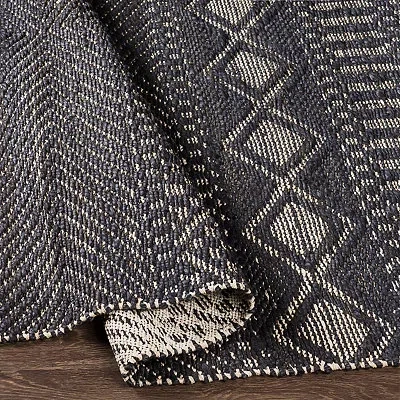 Kirkland's Diamond Jute Area Rug In Black