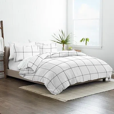 Kirkland's Micro King Duvet Cover Set In White