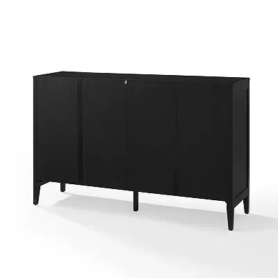 Kirkland's Micah Black Rattan Mesh Sideboard Cabinet In Black