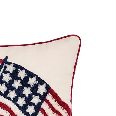 Kirkland's Tufted Double Usa Flag Lumbar Pillow In Multi
