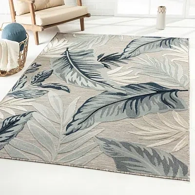 Kirkland's Ferns And Palms Indoor/outdoor Area Rug In Multi
