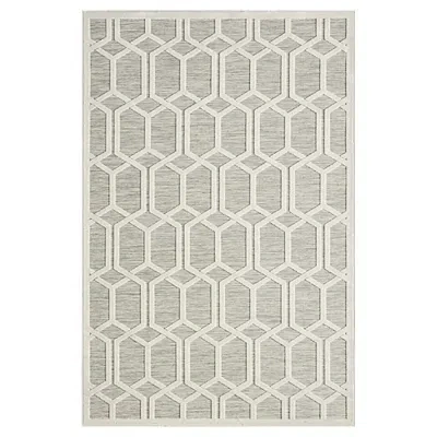 Kirkland's Raised Honeycomb Indoor/outdoor Area Rug In White
