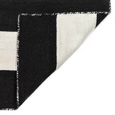 Kirkland's Cabana Stripe Indoor/outdoor Area Rug In Black