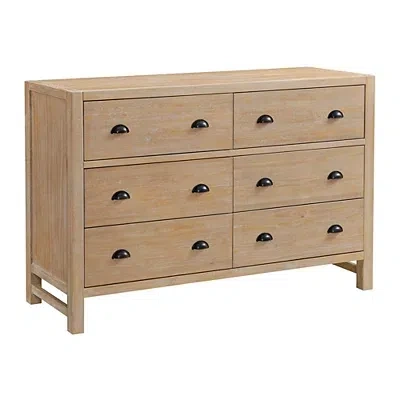 Kirkland's Wood Grain 6-drawer Dresser In Brown