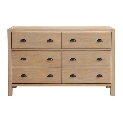 Kirkland's Wood Grain 6-drawer Dresser In Brown