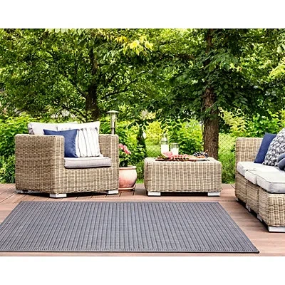 Kirkland's Kaya Navy Gradient Indoor/outdoor Area Rug In Purple
