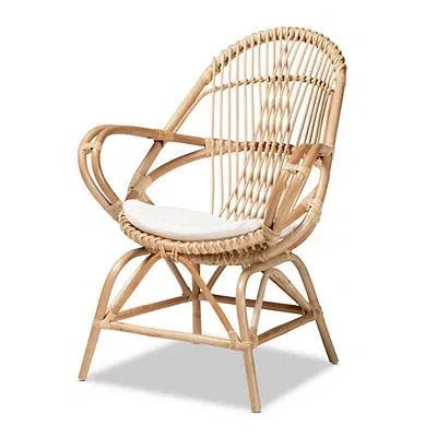 Kirkland's Open Woven Rattan Accent Chair In White