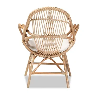 Kirkland's Open Woven Rattan Accent Chair In White
