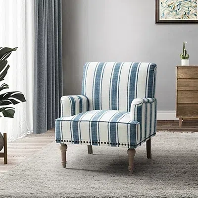 Kirkland's Stripe Upholstered Accent Chair In Multi