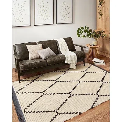 Kirkland's Chris Loves Julia X Loloi Alice Cream Rug In White