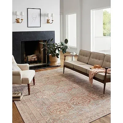 Kirkland's Chris Loves Julia X Loloi Jules Orange Rug In Neutral