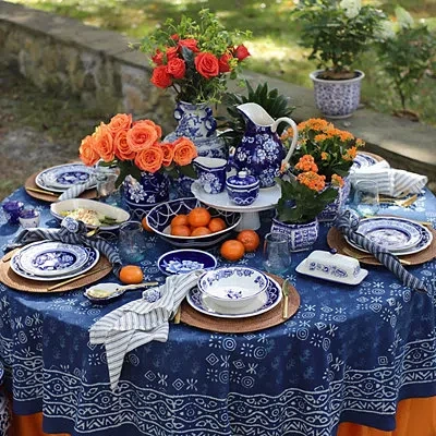 Kirkland's Pip Vintage Blue Floral Serving Bowl In Blue