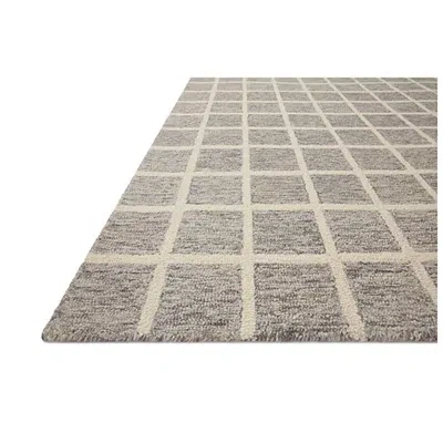 Kirkland's Chris Loves Julia X Loloi Polly Gray Grid Rug In Brown