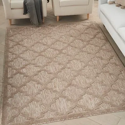 Kirkland's Trellis Indoor/outdoor Area Rug In Brown
