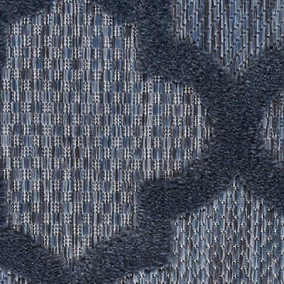 Kirkland's Trellis Indoor/outdoor Area Rug In Blue