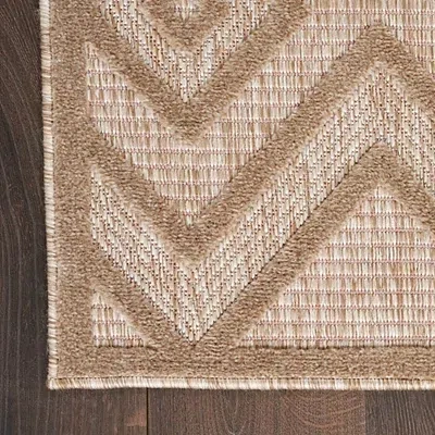 Kirkland's Diamond Indoor/outdoor Area Rug In Brown