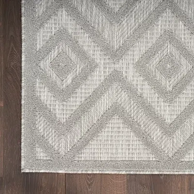 Kirkland's Gray Diamond Indoor/outdoor Area Rug In Gray