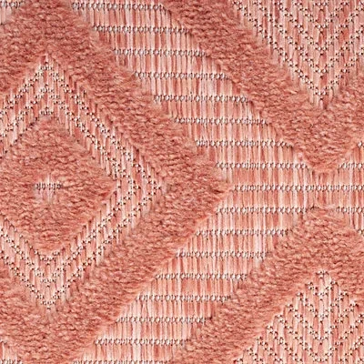 Kirkland's Bright Coral Diamond Outdoor Area Rug In Multi
