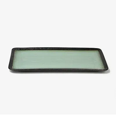 Kirkland's Seafoam And Onyx Rectangular Serving Platter In Multi