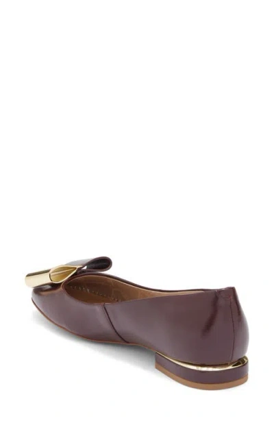 Ted Baker London Darcy Bow Flat In Burgundy