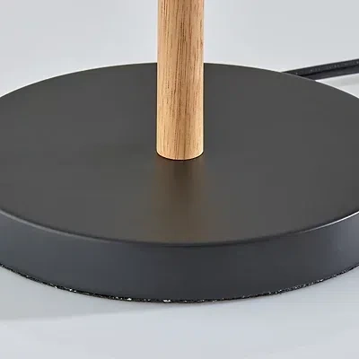 Kirkland's Wood Flare Two-bulb Table Lamp In Brown