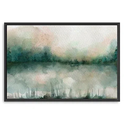 Kirkland's Abstract Foggy Marsh Framed Wall Art In Green