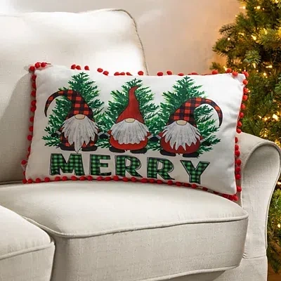 Kirkland's Merry Hohoho Gnomes Lumbar Pillows In Multi