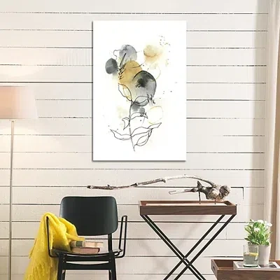 Kirkland's Mustard Yellow And Gray Abstract Canvas Art Print In Multi