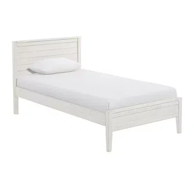 Kirkland's Rustic White Pine Panel Twin Bed Frame In White
