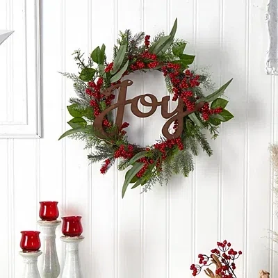 Kirkland's Foliage And Red Berry Joy Wreath In Multi