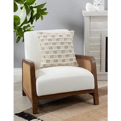 Kirkland's Block Print Throw Pillow In Neutral