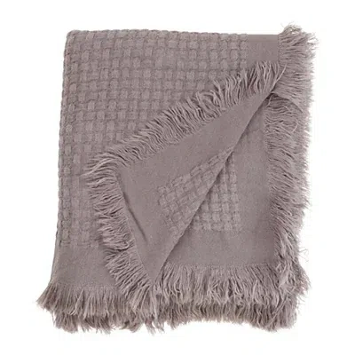 Kirkland's Waffle Weave Throw Blanket In Gray