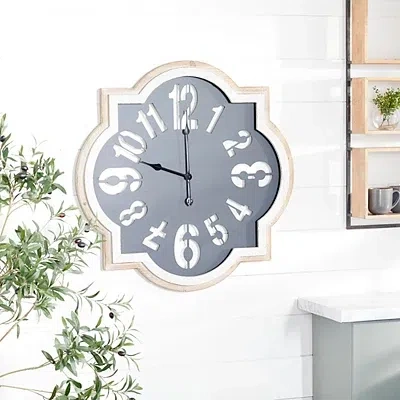 Kirkland's Metal Quatrefoil Farmhouse Wall Clock In Multi