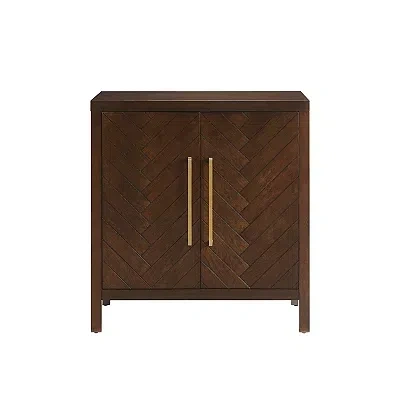 Kirkland's Mocha Mod Herringbone Cabinet In Brown