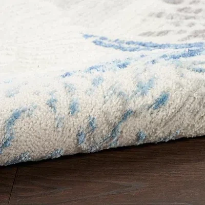 Kirkland's Aquamarine Starfish Coastal Area Rug In Gray