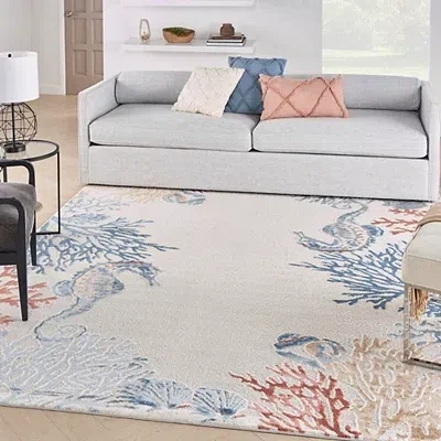 Kirkland's Underwater Paradise Area Rug In Neutral