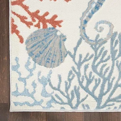 Kirkland's Underwater Paradise Area Rug In Neutral