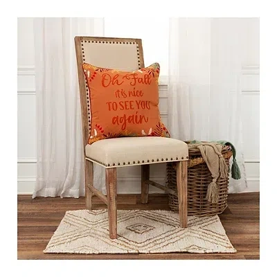 Kirkland's Oh Fall Its Nice To See You Again Throw Pillow In Orange