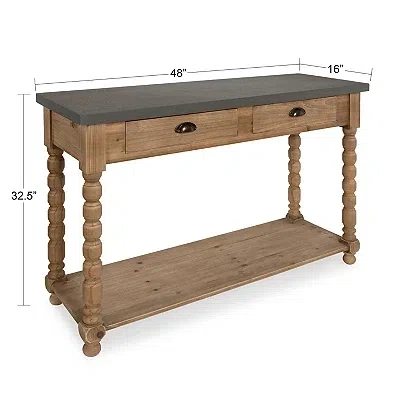 Kirkland's Wood 2-drawer Console Table In Gray